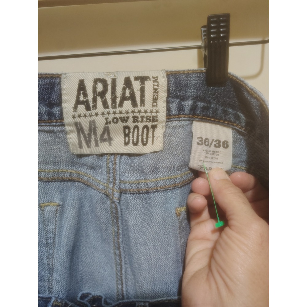 Ariat M4 Low Rise Boot Cut Jeans Mens 36x36 Medium Wash Denim Work Western - Picture 6 of 6